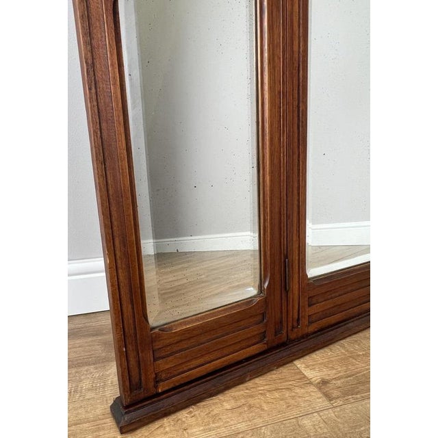 Antique French Style Mirror in Walnut For Sale - Image 10 of 12