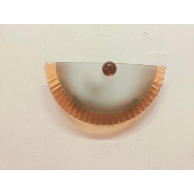 Wall Lamp with Salmon Murano Band, 1980s For Sale - Image 16 of 16