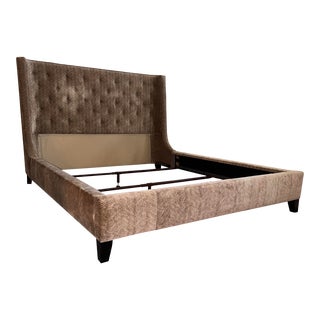 California King Size Bernhardt Maxime Wing Bed Frame For Sale