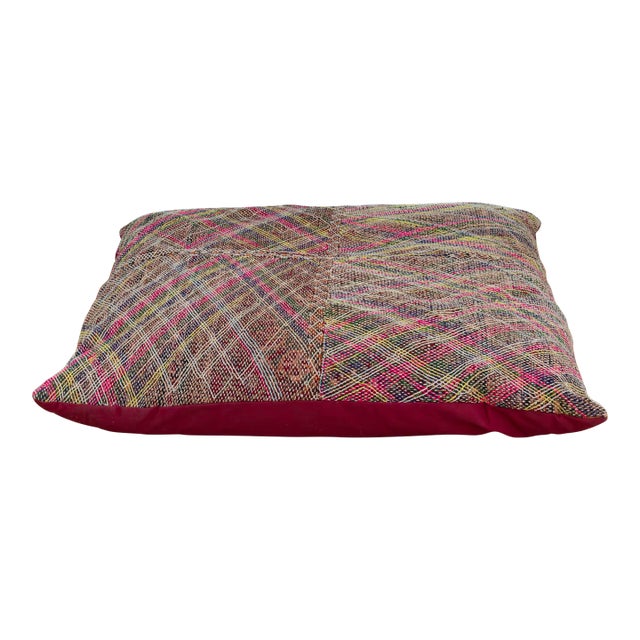 Antique Multicolor Confetti Saami Floor Cushion For Sale