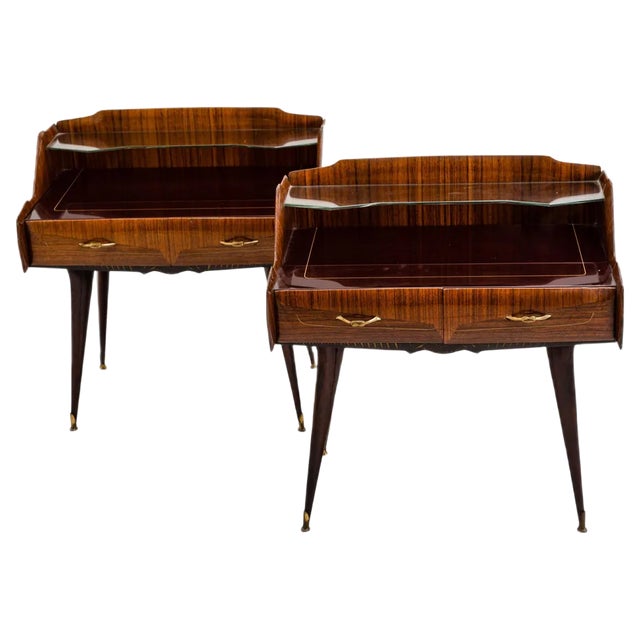 Nightstands in the Style of Paolo Buffa, 1950s, Set of 2 For Sale