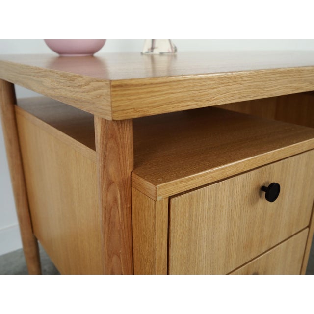 Vintage Scandinvian Oak Desk, 2000s For Sale - Image 9 of 14