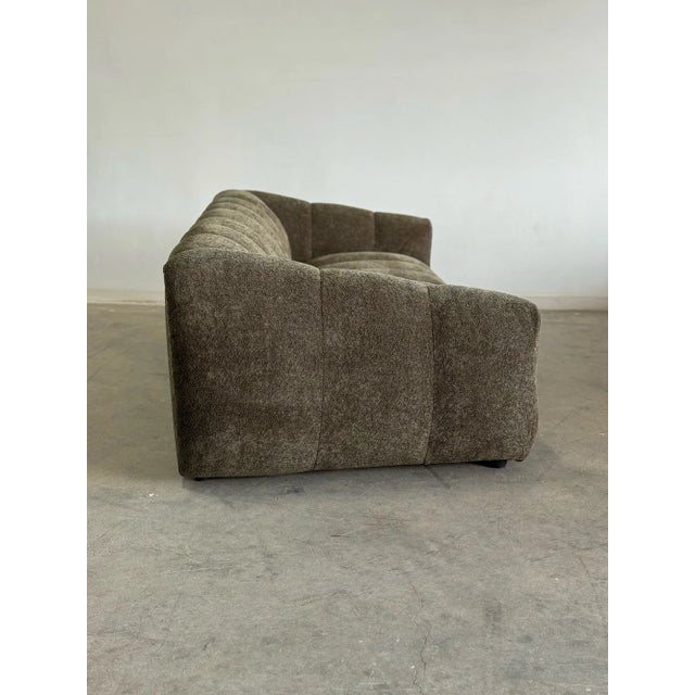 Mid-Century Modern Xl- Custom Low Profile Channel Sofa - Floor Model For Sale - Image 3 of 8