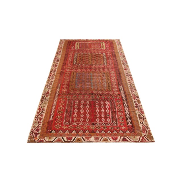 A revered Kayseri Kilim joining the vintage selections in Rug & celebrated Kilim & Flat Weave collection. Sized at 7x14,...