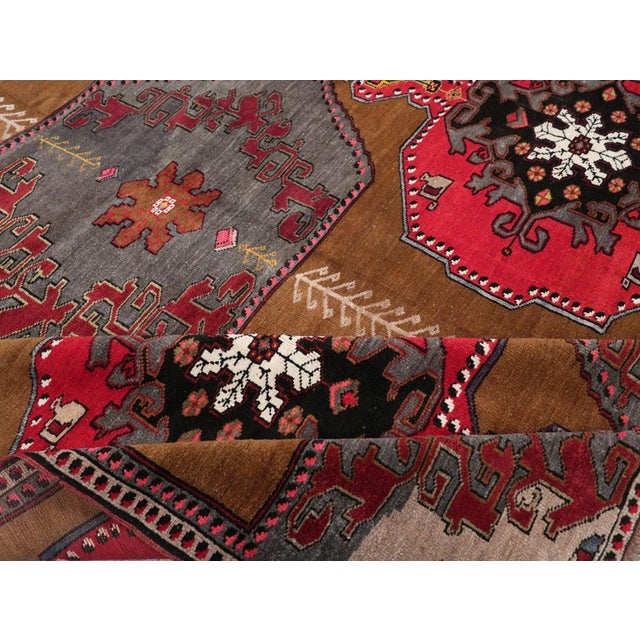 Textile Galerie Shabab Collection Mid-20th Century Turkish Anatolian Room Size Carpet For Sale - Image 7 of 8