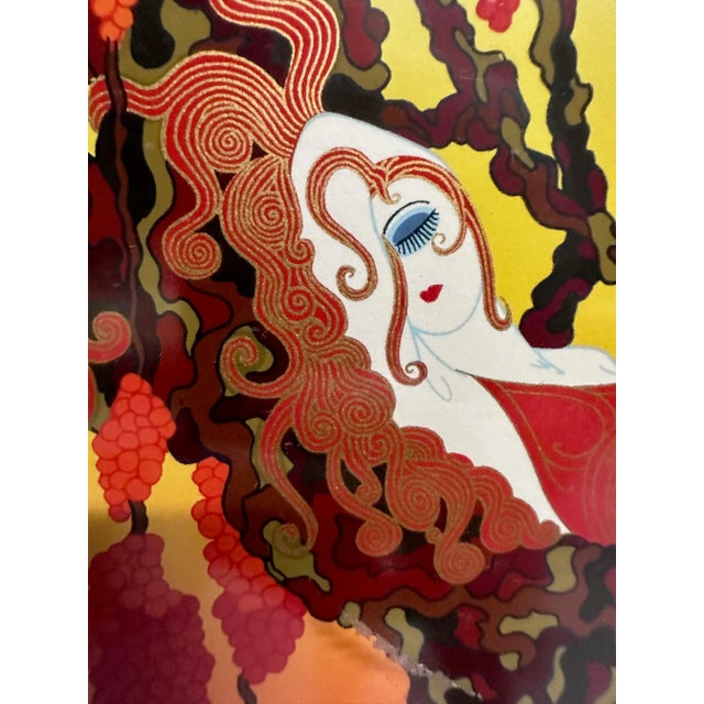 Art Deco Late 20th Century Erte' "Heat" Hand-Signed Serigraph Art Deco For Sale - Image 3 of 8