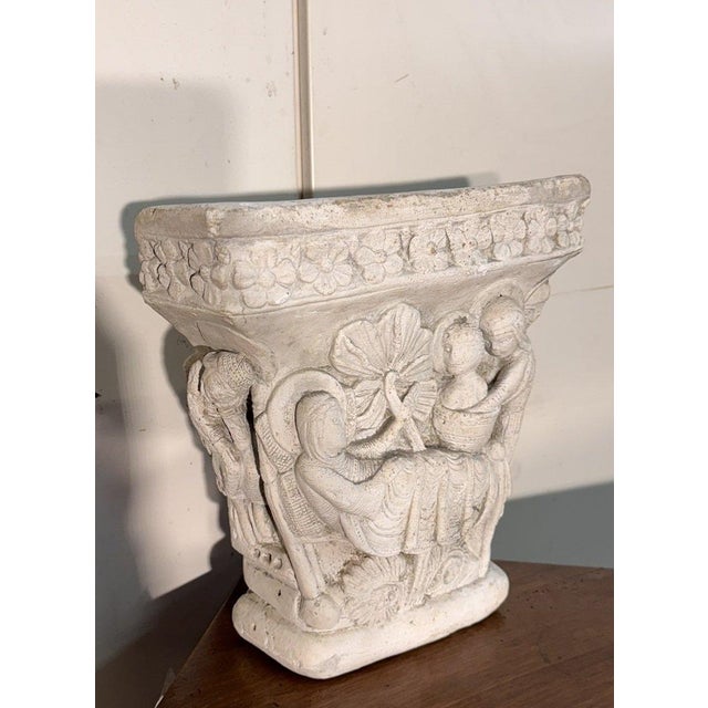 Vintage Reconstituted Stone Capital, 1920s For Sale - Image 6 of 8