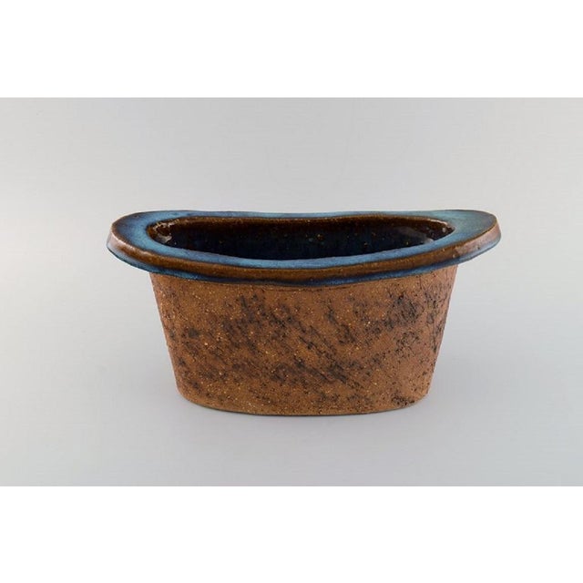 Large Freform Vase by Curt M. Addin for Glumslöv, 1960s For Sale - Image 4 of 8