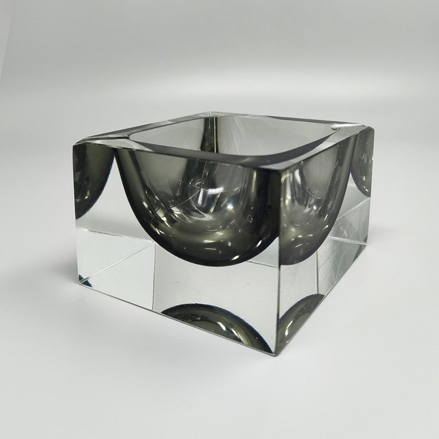 Mid-Century Modern Grey Ashtray or Catchall by Flavio Poli for Seguso, Italy, 1960s For Sale - Image 3 of 8