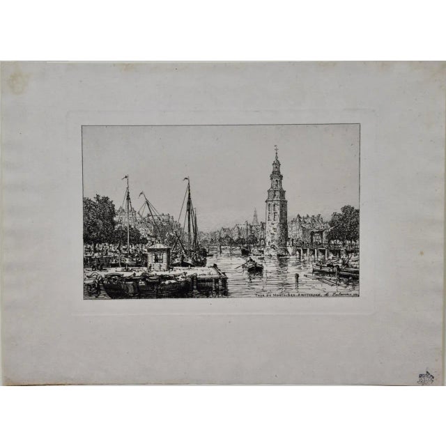 Tour De Montalban, Amsterdam: A 19th C. Etching by Maxime Lalanne, 1884 For Sale In San Francisco - Image 6 of 6