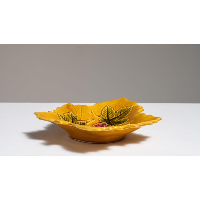 1960s France Gold Ceramic Leaf Dish For Sale - Image 12 of 15