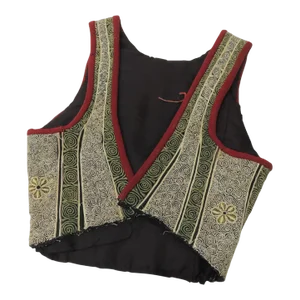 Vintage Green & Gold Small Child's Persian Embroidered Vest