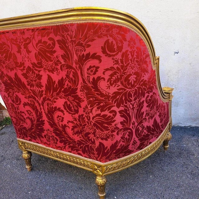 20th Century Louis XVI Style Bench in Gilded Wood For Sale - Image 13 of 17