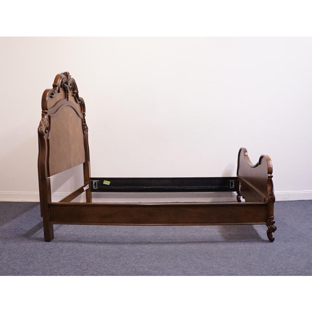 Fairmont Designs Bookmatched Pecan Louis XV French Provincial Queen Size Bed - Chestnut Finish C7025-08 For Sale - Image 10 of 14
