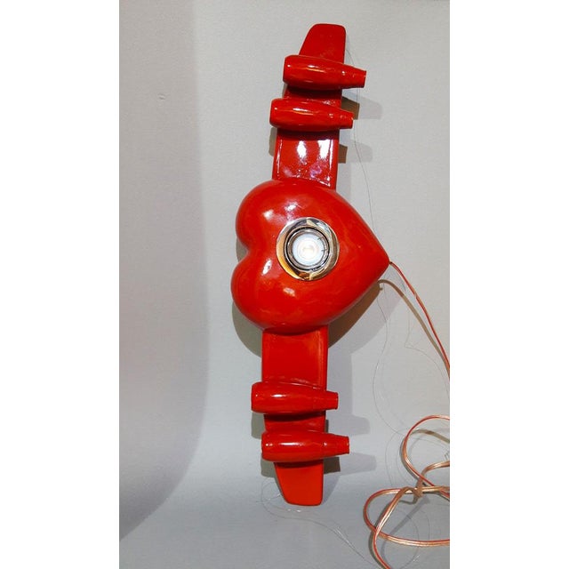 Hanging Lamp in Red Plastic For Sale - Image 11 of 14