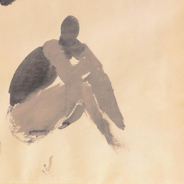 1950s 'Three Figures' by Kurt Craemer, 1954, Mid-Century German Expressionist, Düsseldorf, Venice Biennale For Sale - Image 5 of 7