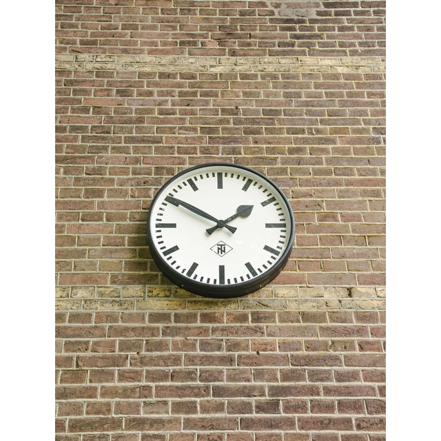 Large Station Wall Clock from Telenorma, Germany, 1950s For Sale - Image 10 of 15