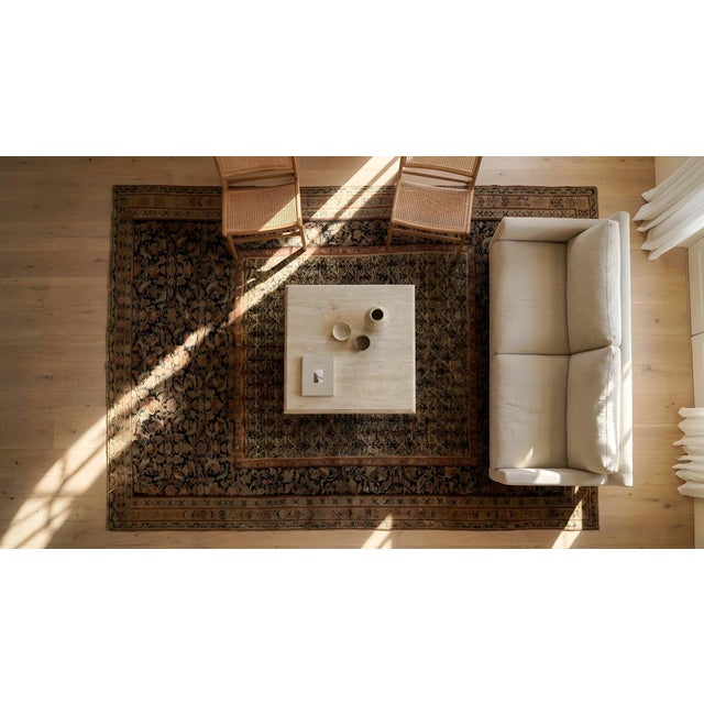 Fantastic Oyster Gray Color With Geometric and Floral Design Antique Persian Senneh Kilim Rug For Sale - Image 10 of 12