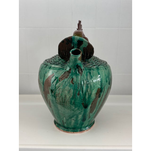 Rooster-Shaped Jug in Enameled Majolica Ceramic, 1960s For Sale - Image 6 of 16