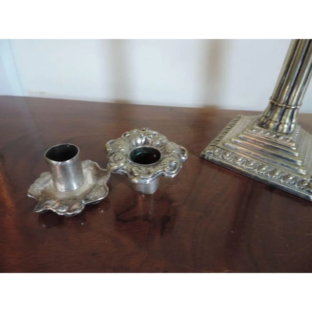 Early 19th Century Georgian Old Sheffield Silver on Copper Tall Candlesticks - A Pair For Sale - Image 9 of 11