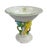 1960s 1960's Italian Majolica Parrots & Lattice Ivory Pedestal Compote For Sale - Image 5 of 8