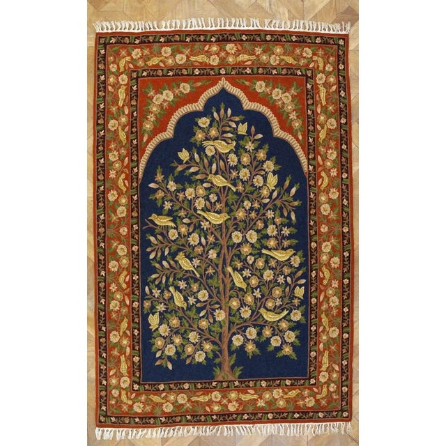 Hand-Woven Wall Tapestry Tree of Life with Birds For Sale - Image 9 of 9