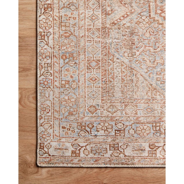2020s Chris Loves Julia x Loloi Jules Tangerine / Mist 2'-3" x 3'-9" Accent Rug For Sale - Image 5 of 5