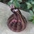 Alfredo Barbini Mid 20th Century Italian Murano Art Glass Barbini Gold Flecked Fig For Sale - Image 4 of 6