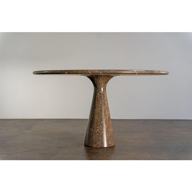 Italian Brown-Grey Marble Dining Table by Angelo Mangiarotti, 1970s For Sale - Image 15 of 15