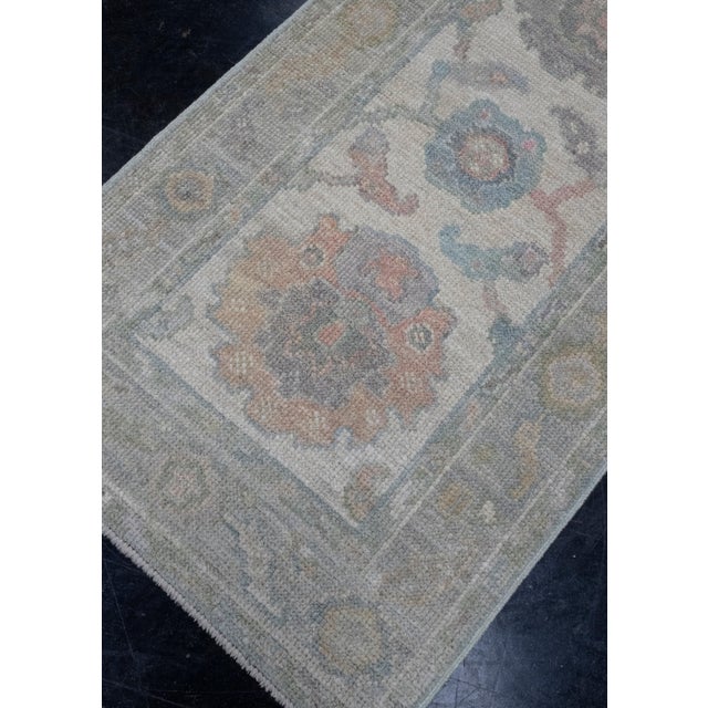 Turkish Oushak Runner Rug 2'3" x 10'2" For Sale - Image 4 of 8