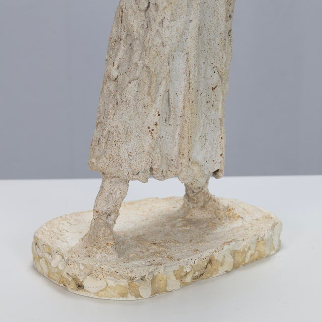 Cream Male Figure Sculpture, Netherlands, 1960s For Sale - Image 8 of 10