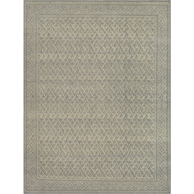1990s Mansour Modern Wool Rug - 6′2″ × 9′1″ For Sale In Los Angeles - Image 6 of 6