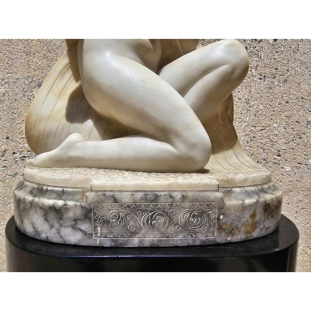 Art Deco Alabaster Dancer Sculpture, 1920 For Sale - Image 4 of 16