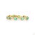 Green 3.14 Carat Round Brilliant Cut Diamond Emerald Gold Bracelet For Sale - Image 8 of 9