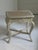 Vintage Louis XV inspired stool with hand-carved shell cartouche flanked by lattice panels on all four sides. Other...