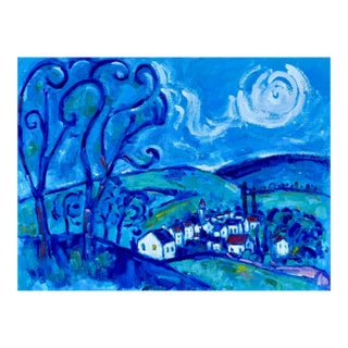 Night Song - Modern Impressionist Original Oil Landscape For Sale