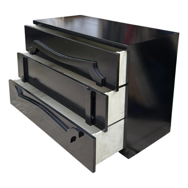Lorin Jackson Grosfeld House Black Lacquer Chest of Drawers - 1 of 2 Available For Sale
