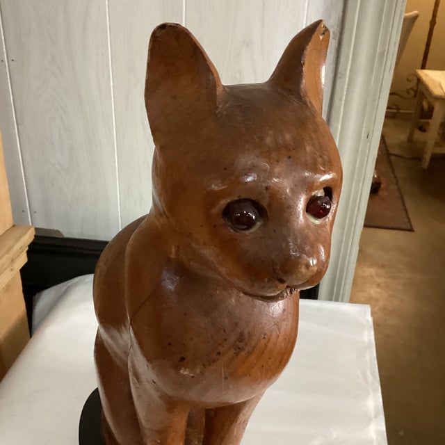 Mid 20th Century Hand Carved Wood Cat From Italy For Sale In Atlanta - Image 6 of 10