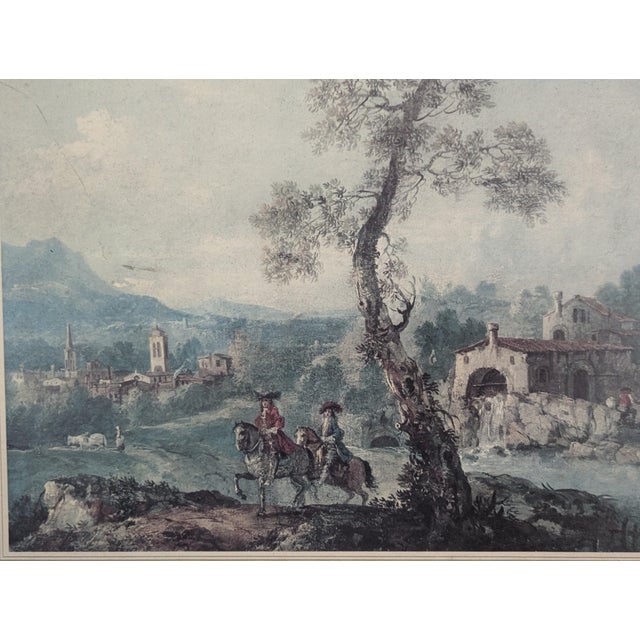 Vintage Framed Italian Neoclassical Architectural Art Framed -a Pair For Sale - Image 14 of 17