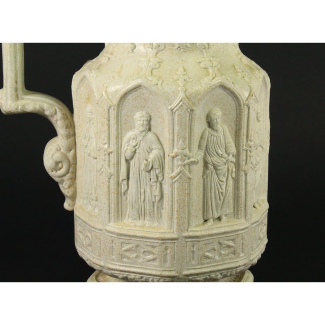 Ceramic C. 1842 Charles Meigh Staffordshire Apostle Jug With 8 Saints & Kings, Neo Gothic For Sale - Image 7 of 18