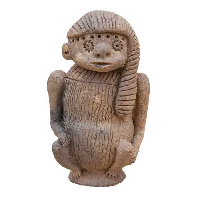 Pre-Columbian Style Clay Figure For Sale
