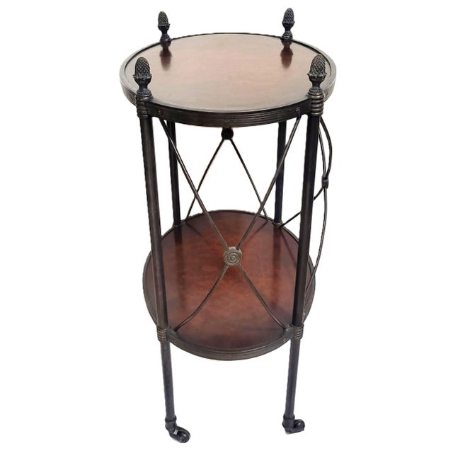 Pair of Vintage Oval Gueridon Theodore Alexander Side End Tables For Sale - Image 9 of 17