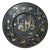 Chinoiseries Brown Lacquer Golden Graphic Wood Display Disc Art For Sale