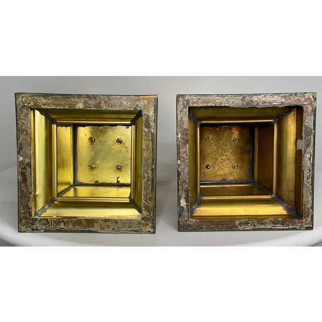 Pair of 1980s Polished Brass Obelisks For Sale - Image 10 of 10