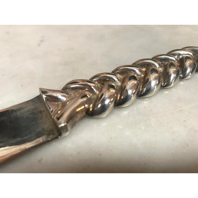 Vintage Sterling Silver Letter Opener Torchon, Italy, 1970s For Sale In Los Angeles - Image 6 of 9