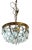 Vintage Crystal Light Fixture, 1950s For Sale
