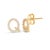 Expertly crafted to symbolize individuality and grace, this exquisite "Q" initial stud earring is fashioned from radiant...