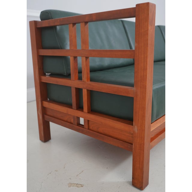 1980s Thomas Moser Winward Cherry Leather Sofa For Sale - Image 5 of 18