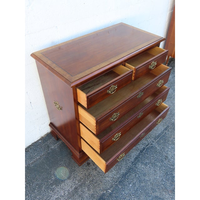 Brown Pennsylvania House Inlay Cherry Low Dresser Chest 6309 For Sale - Image 8 of 14