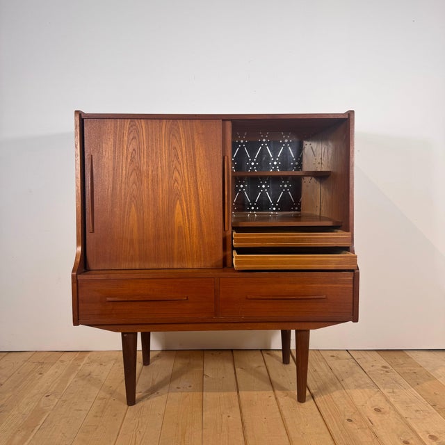 Danish Teak Bar Cabinet, 1960s For Sale - Image 4 of 8
